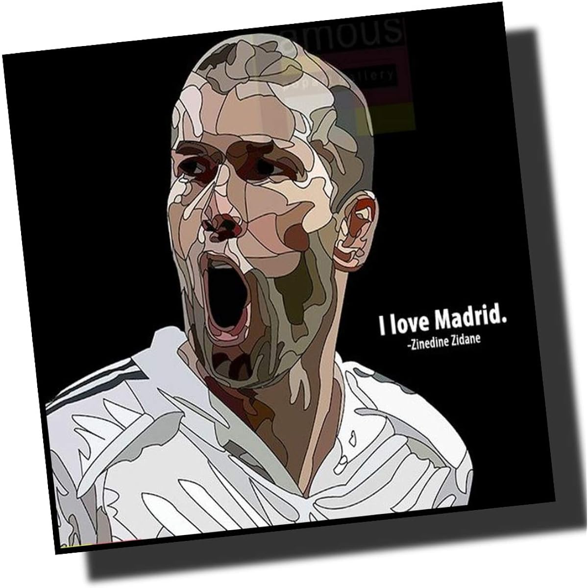 Zinedine Zidane Real Madrid Overseas Soccer Graphic Art Panel Wooden Poster Interior