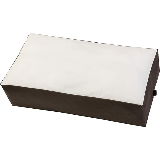 French Bed Anti-Snoring Pillow, Side Sleeping "Silent Night Pillow 2" Supervised by Snoring Doctor Ryoko Ikematsu 58 x 30 cm Height Adjustable White/Brown [Authentic French Bed Product] 360145001