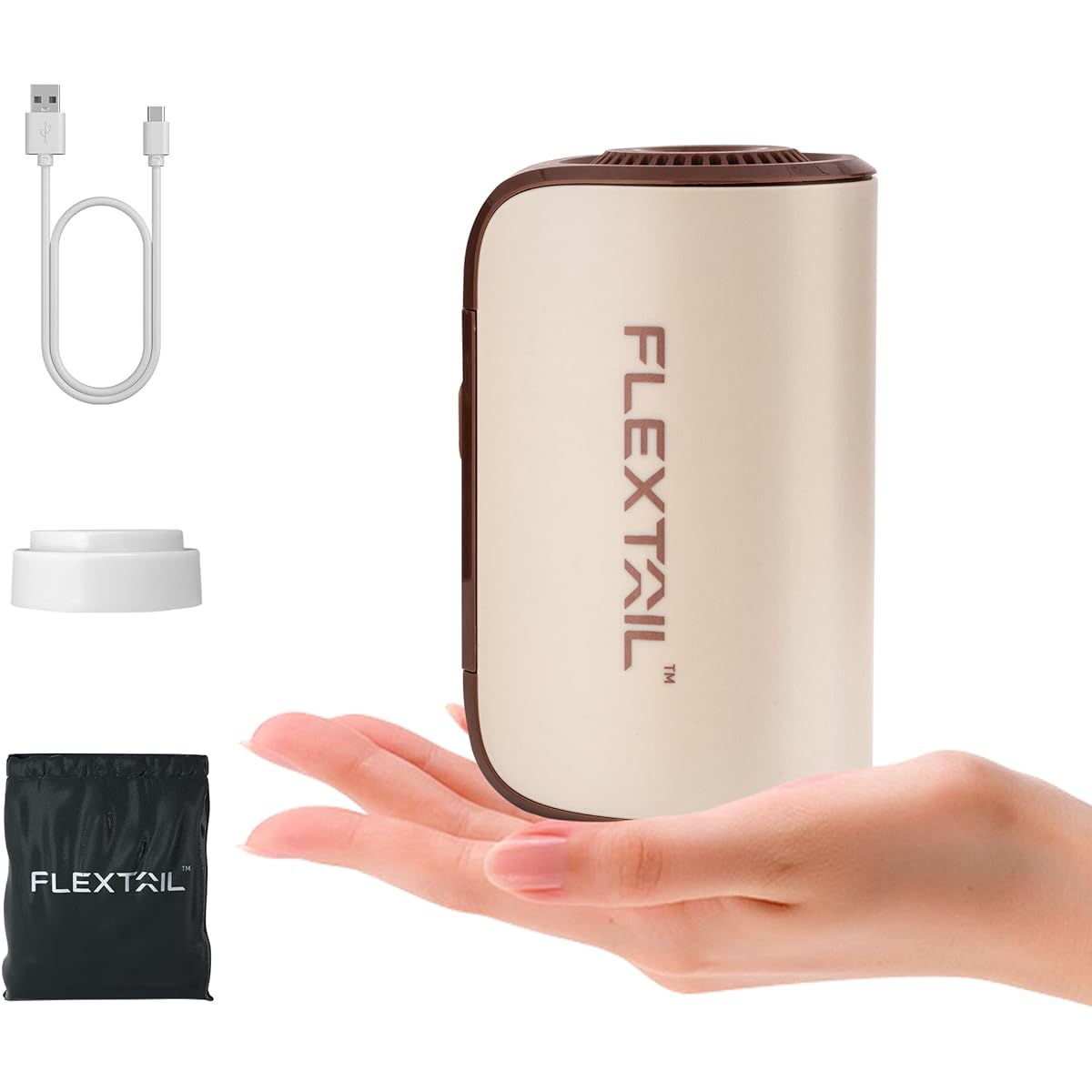 FLEXTAILGEAR MAX VACUUM PUMP Air Pump Portable 2500mah 10kpa Electric Air Pump Dedicated for Air Removal Electric Pump Type Air Mat Rapid Air Removal Light Air Pump Small Electric Pump Compatible with Vacuum Bags, Automatic Inflating Air Mats, etc.