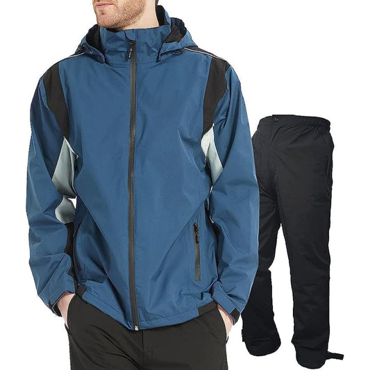 Aoki Outdoor Rain Wear, Rain Suit, Top and Bottom Set, Golf Wear, Windbreaker, Mountain Parka, Waterproof, Men's Kappa, Breathable, Waterproof, Windproof, Lightweight