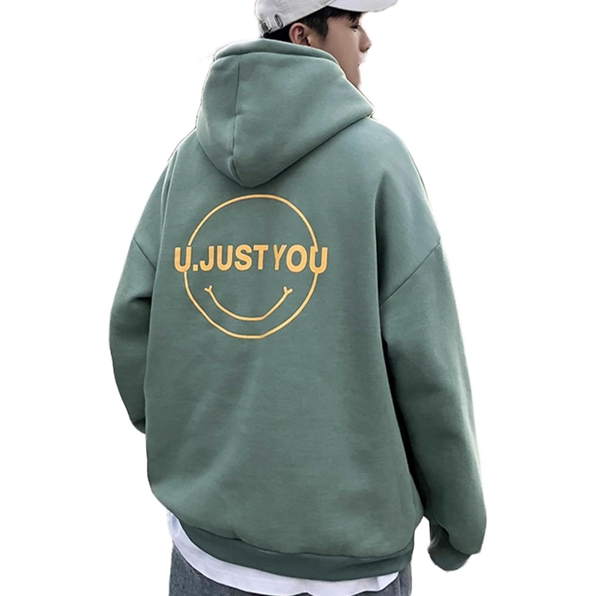 [BLANK BLANC] Parka Smile Hoodie Men's Back Print Large Street Graphic Autumn/Winter B06