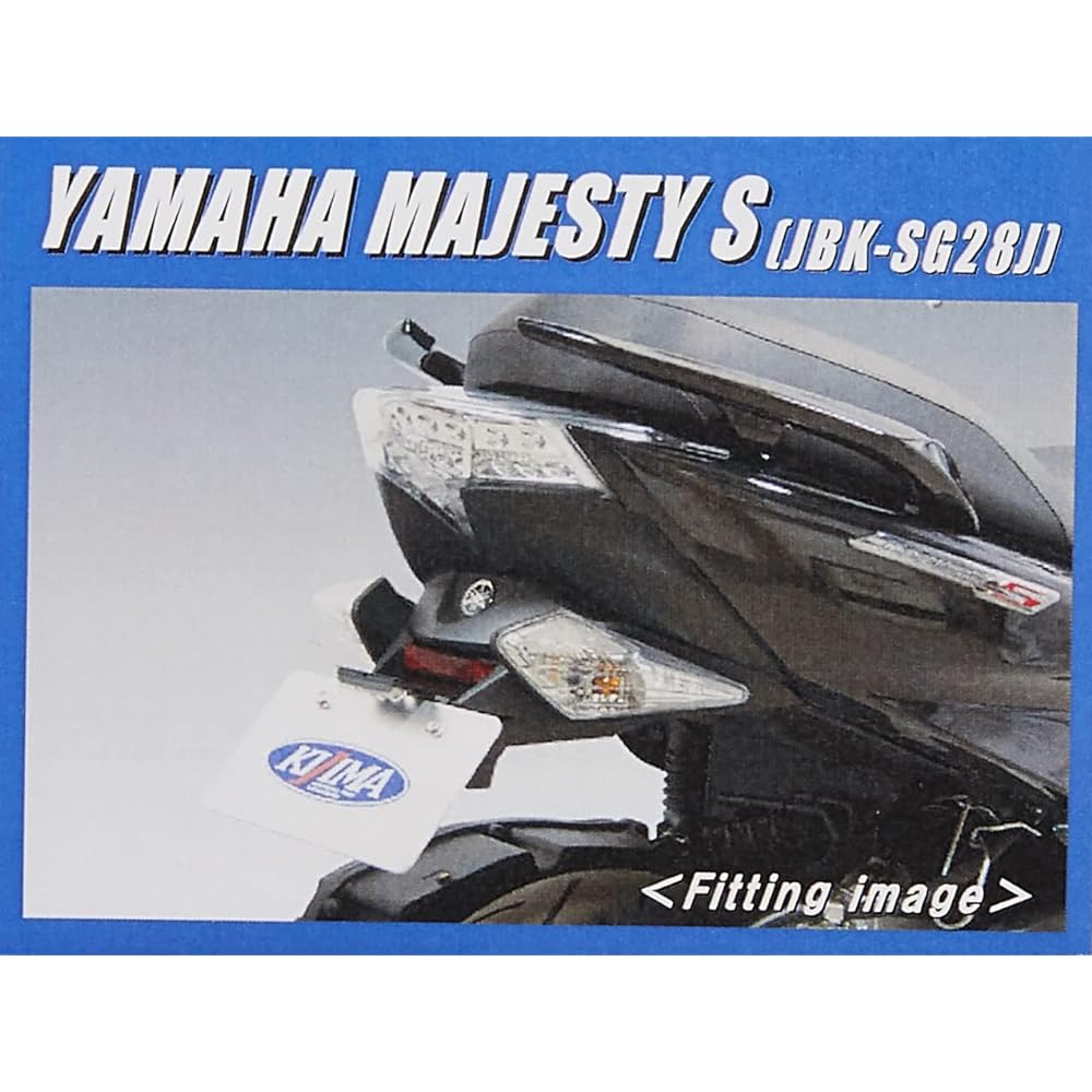Kijima Motorcycle Bike Parts Fenderless Kit with Reflector Majesty S/SMAX Steel/Black YAMAHA 315-041