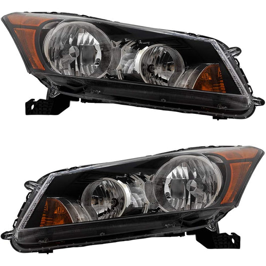 Autoandart replacement driver's seat and passenger seat halogen headlights 2008-2012 Accord sedan 33150TA01 33100TA01