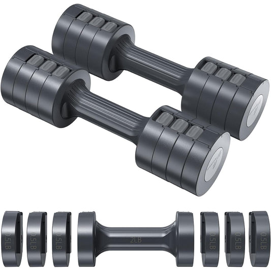 Sportneer Adjustable Dumbbell Set of 2 1.8kg 2.7kg 3.6kg 4.5kg Adjustable Dumbbell Women Present Barbell Muscle Training Gym Home Home Equipment