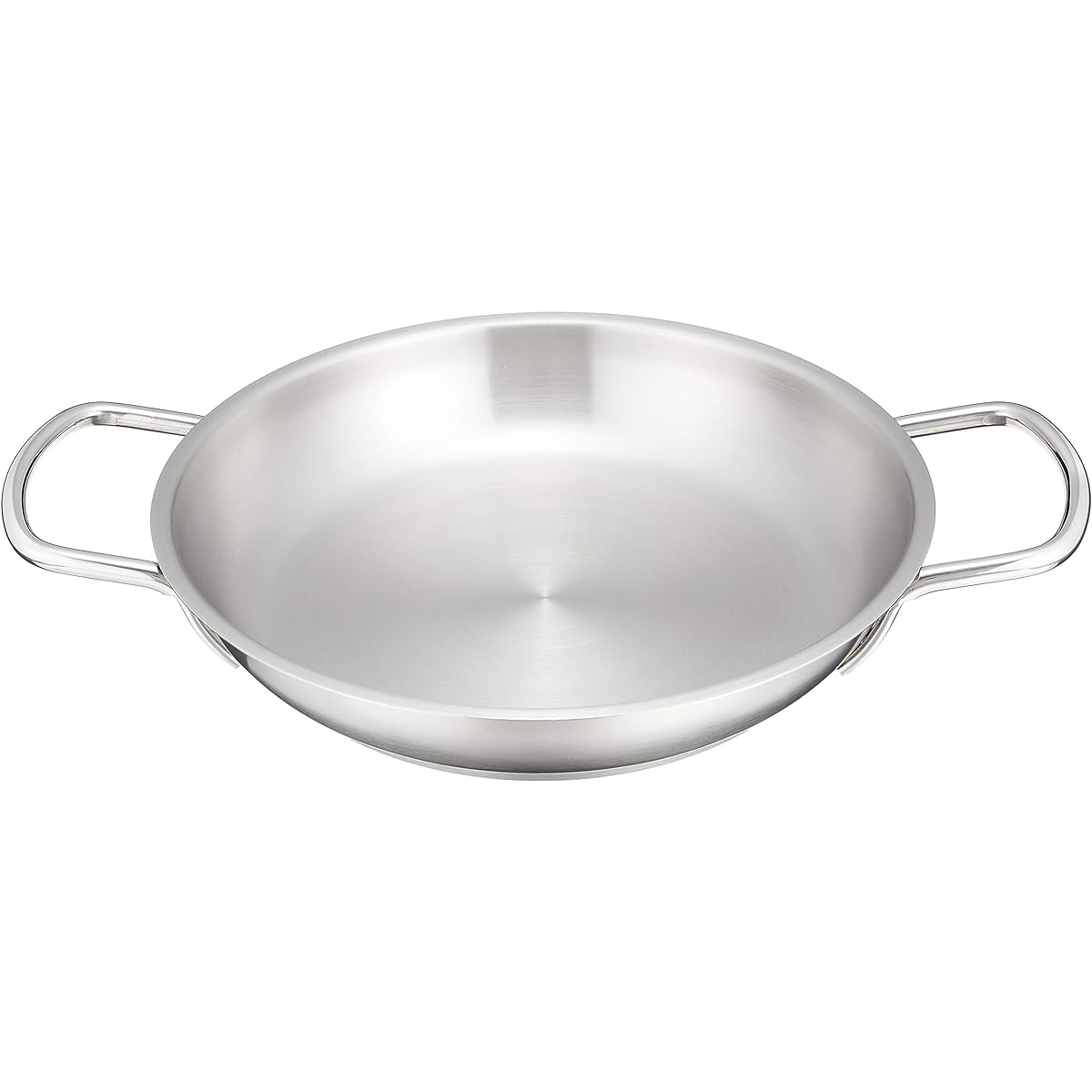 Endo Shoji TKG Two-handed frying pan 28cm Stainless steel and hygienic Compatible with IH and gas fires Sandwich type three-layer bottom reproduces high thermal conductivity Outer diameter x depth (mm) 300 x 50 Bottom diameter (mm) 221 Mass (kg) 2.00 Pla