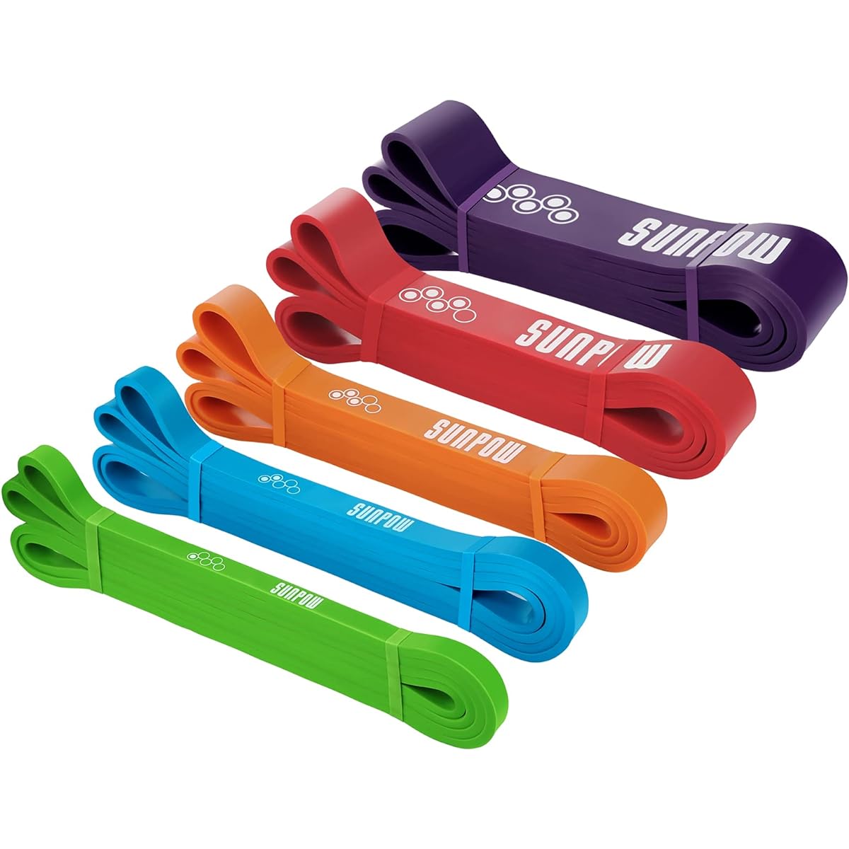 SUNPOW Training Tube, Muscle Training Tube, Different Strengths by Color, Pull-up Tube, Home Muscle Training, Diet, Stretching, High Strength, Durable, Pull-up Aid, Made of Natural Latex, Unisex, Storage Bag Included