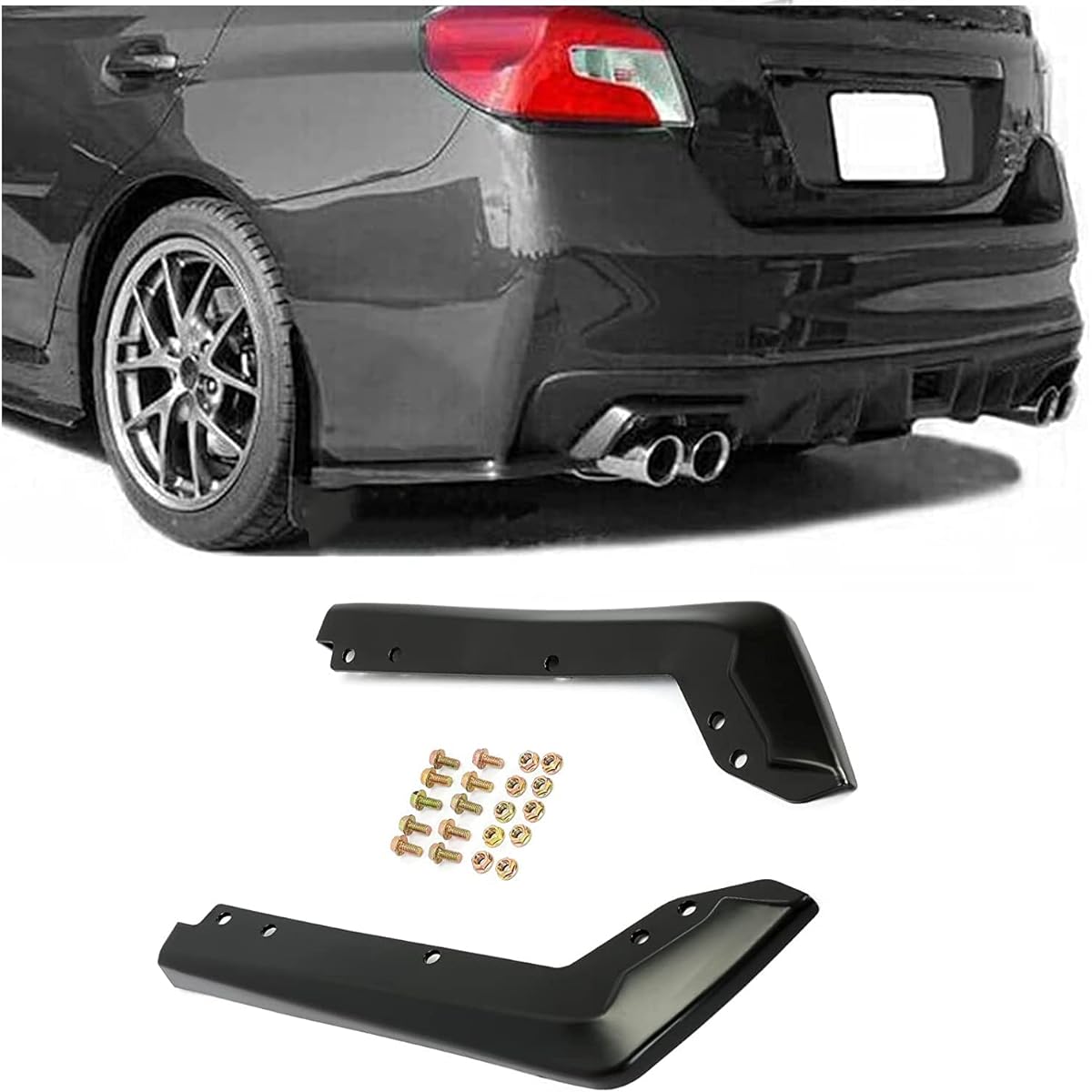 ECOTRIC rear bumper balance lip spoiler 2015-2021 Subaru WRX STI Rear Spat Bumper Balance