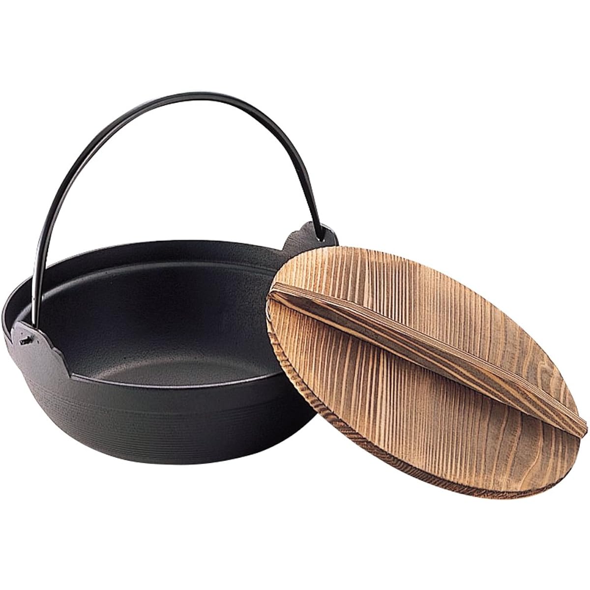 Ikenaga Tekko Iron Pot, Irori Pot, Earthen Pot, 27cm, with wooden lid, for 3-4 people, Yosenabe, Iron Replenishment, Hospitality Gourmet Hokka other iron pot