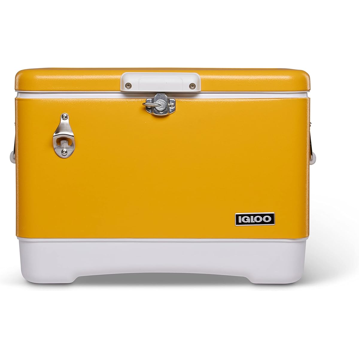Igloo 54 Quart Steel Belt Legacy Stainless Steel Cooler with Bottle Opener