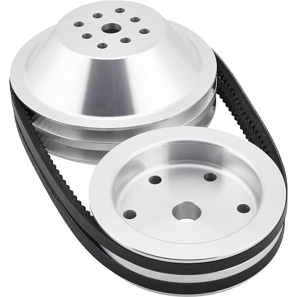 Small block Chevrolet short pump reduction pulley combo