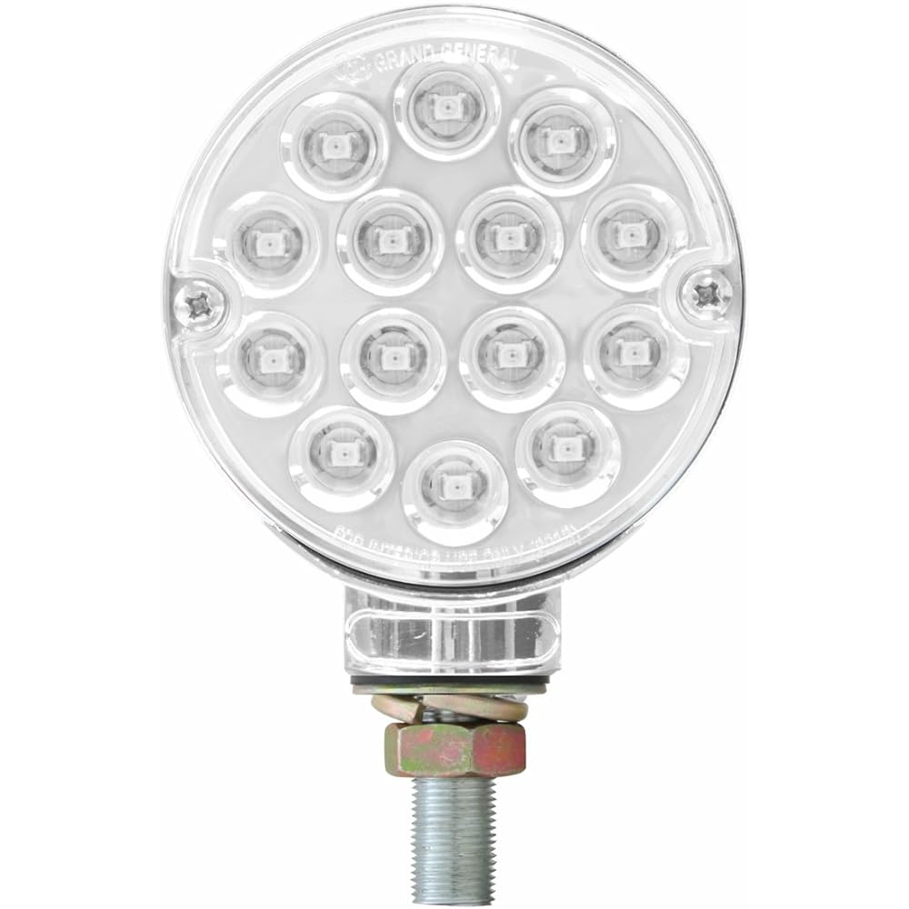 GG GRAND GENERAL 75193 Amber/Amber 3 inch Pearl Double -sided 14 LED Light Clear Lens