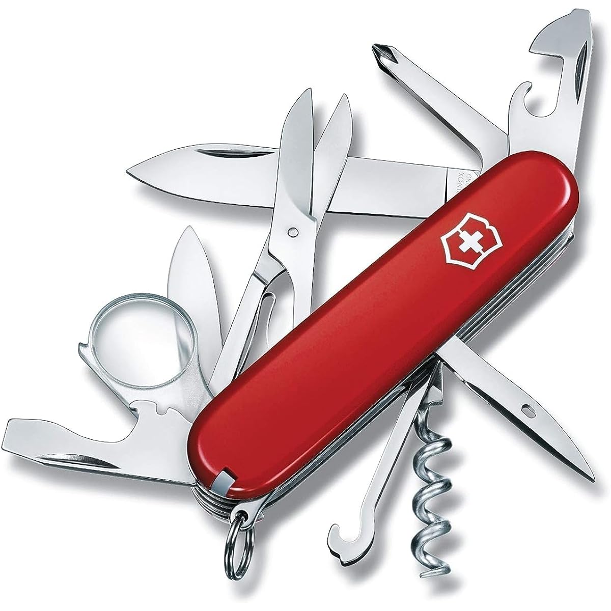 VICTORINOX Explorer Multifunctional Knife Trekking Hiking Loupe with Phillips screwdriver Swiss made multi-tool with 16 functions [Domestic genuine product with warranty] 1.6703