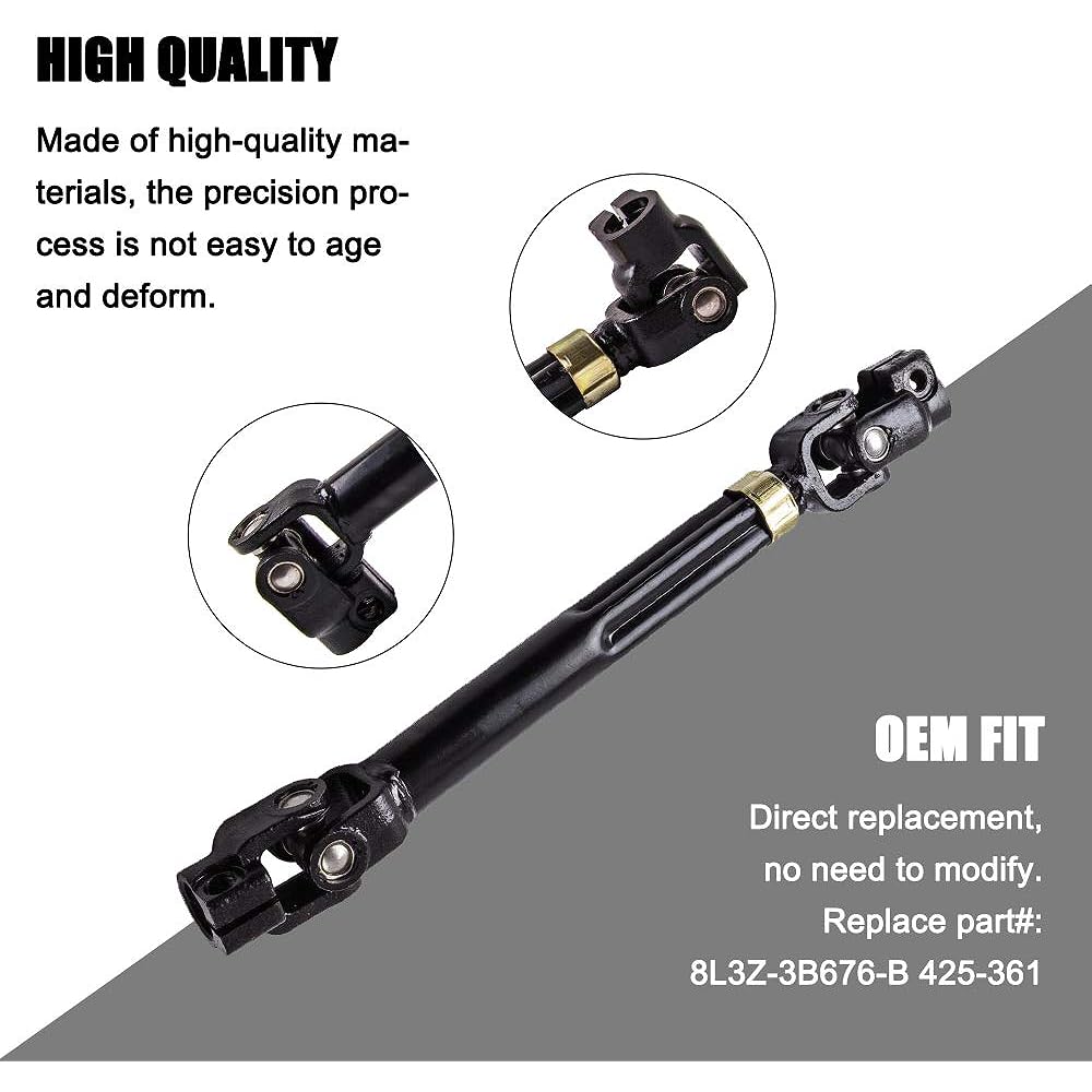 A Abigail 8L3Z-3B676-B 8L3Z3B676b With a lower intermediate steering shaft steering column, with U-joint coupler, 2004-2 Ford F150 2006-2008 Compatible with Linkan Mark LT A56303SC