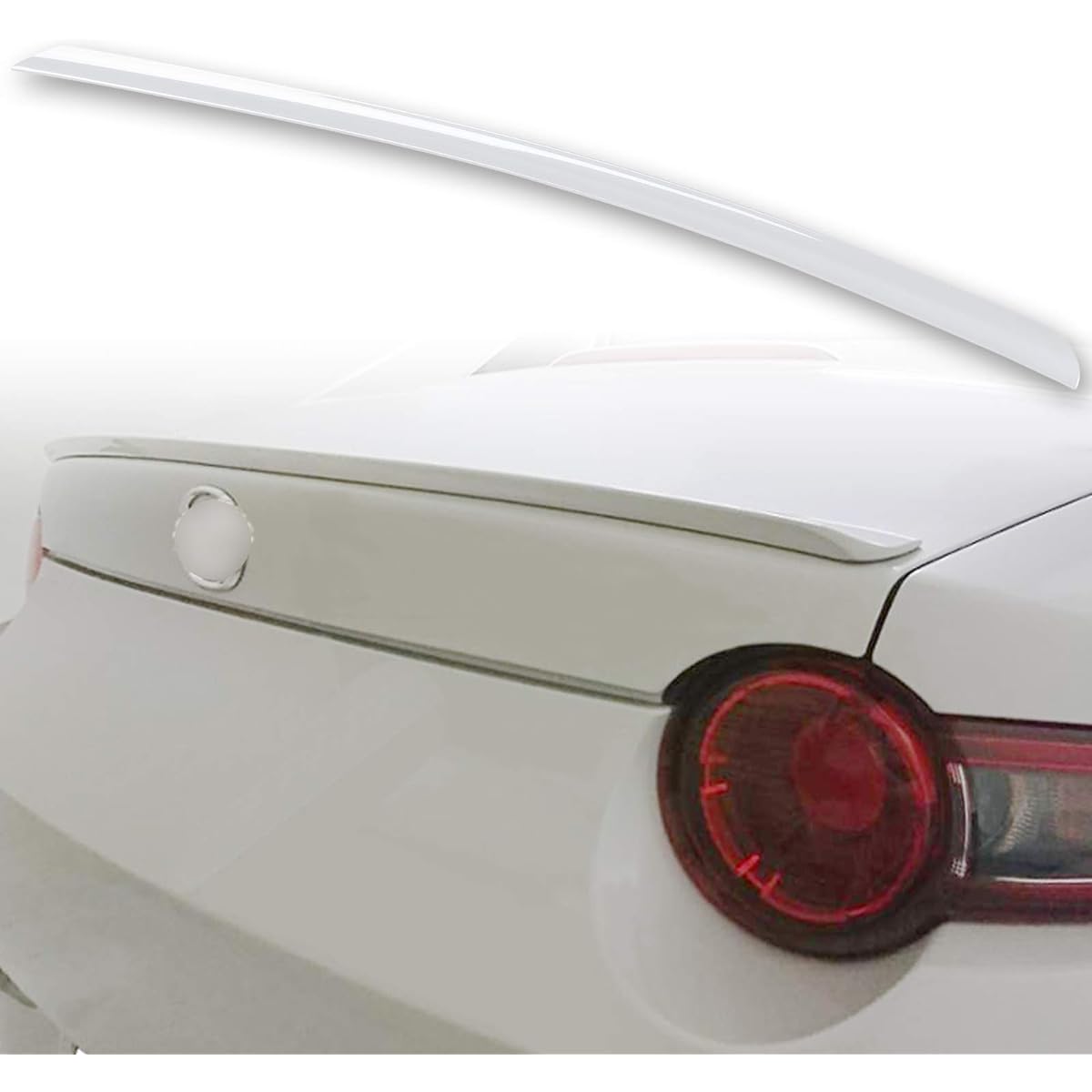 [FYRALIP] Y2 Trunk Spoiler, Genuine Color Painted, For Mazda MX-5 ND 4th Generation Models, Exterior Aero Parts, Double-Sided Tape Mounting, Color Code: 41W