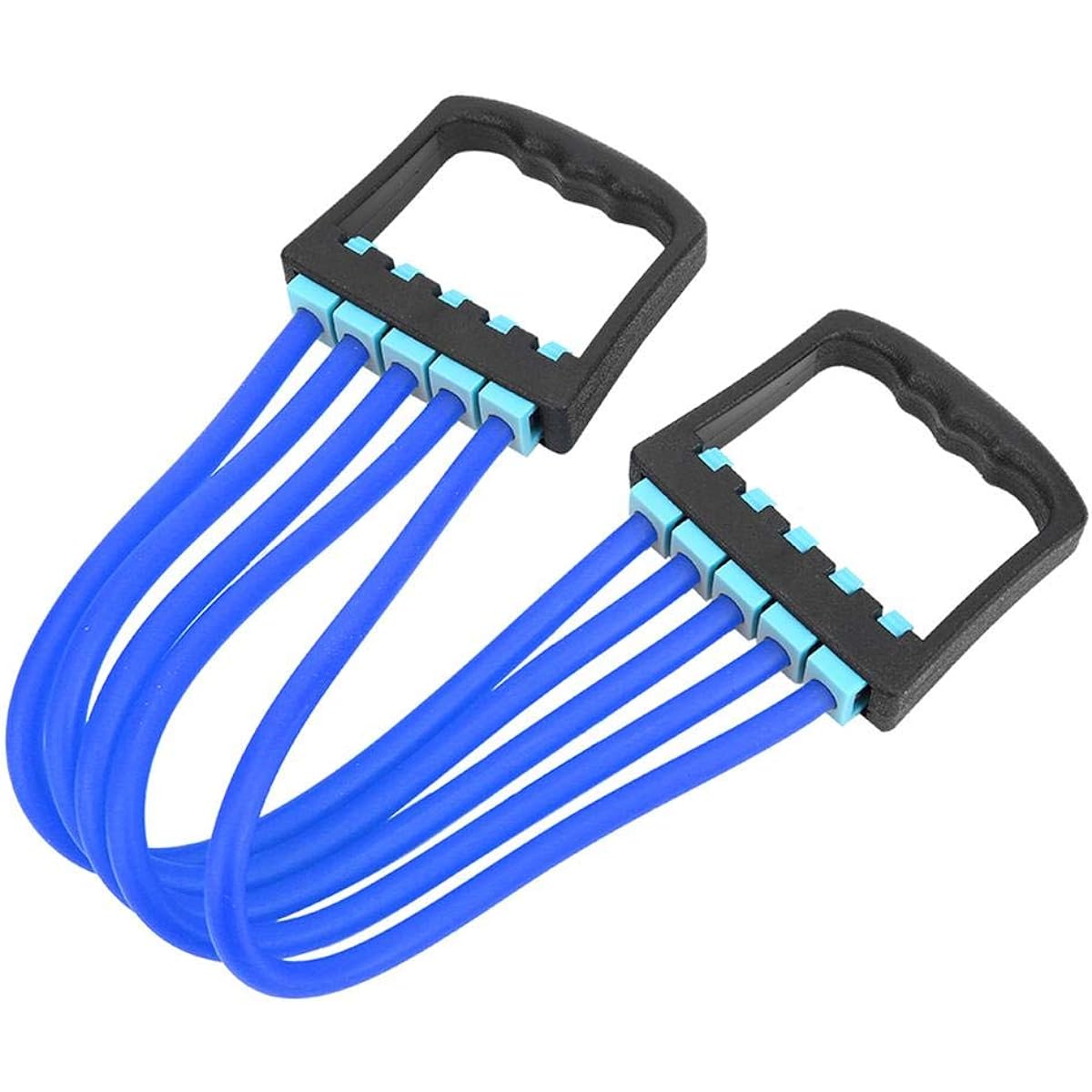 Expander Resistance Band Chest Pull Rope Rubber Removable Sports Chest Expander for Fitness Multifunctional Yoga Chest Muscle Training Diet Exercise (Blue)