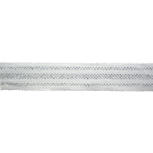 Tokyo Ribbon Linen Metallic Line 2 Silver 17mm×20m