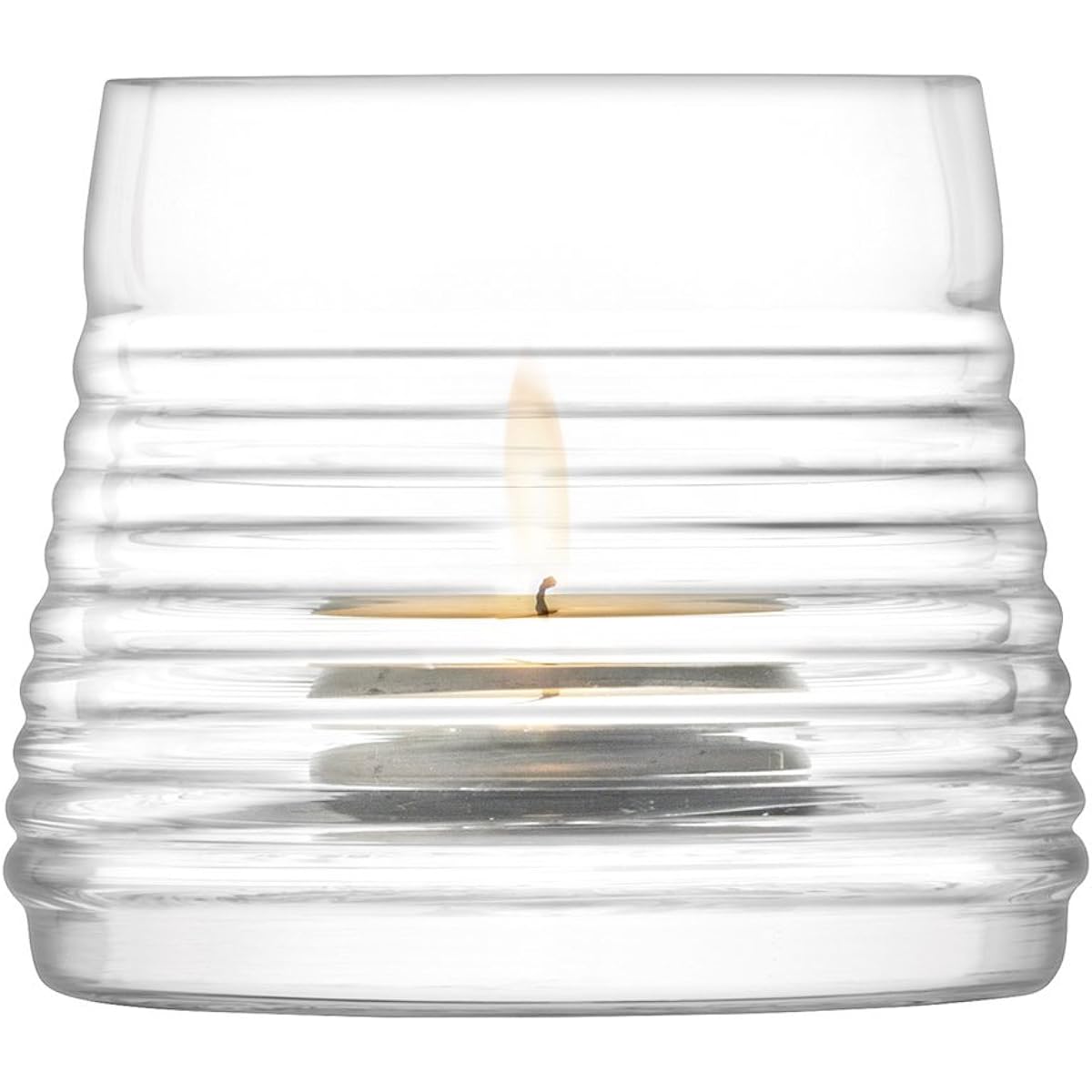 LSA Tea Light Holder Clear Height 7cm GROOVE G1496-07-171