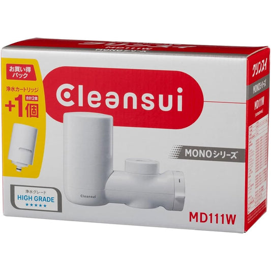Cleansui water purifier faucet direct connection type MONO series with 2 cartridges MD111W-WT