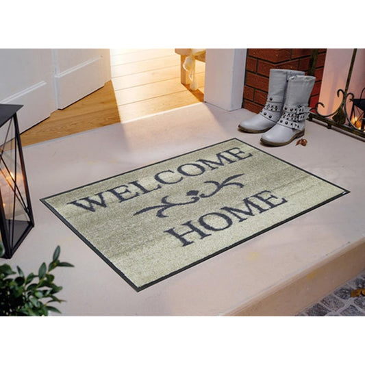 Cleantex Japan Entrance Mat Welcome Home beige 50×75cm wash+dry AB00001