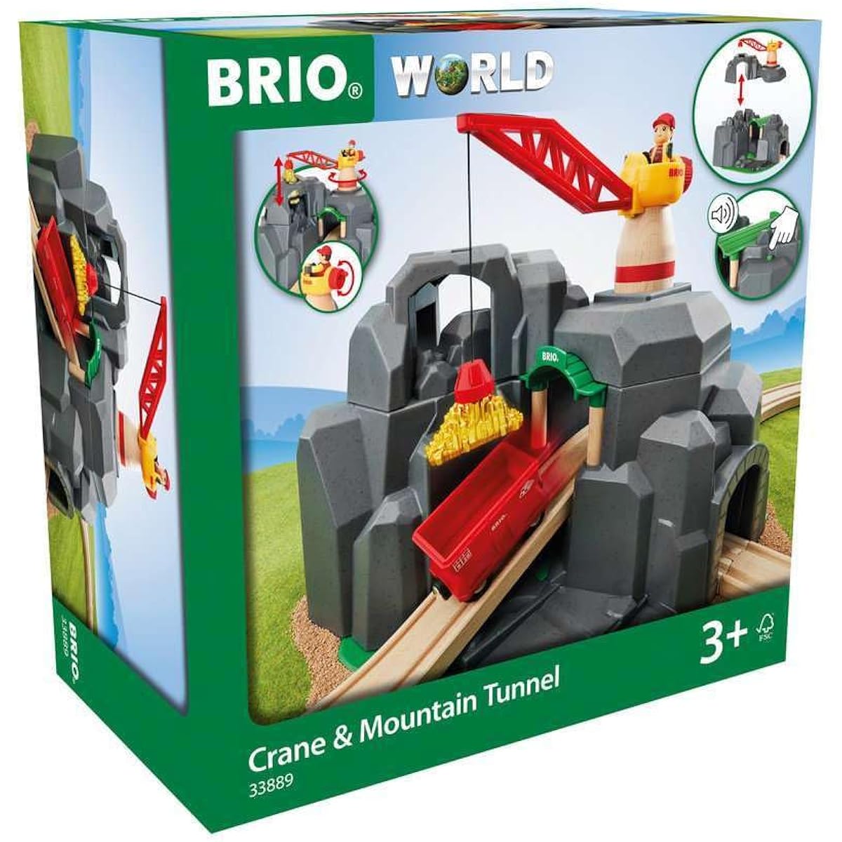 BRIO Crane & Mountain Tunnel 33889
