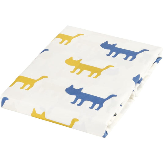 nishikawa [Nishikawa] Duvet Cover Single Washable 100% Cotton Matano Atsuko Satin Silhouette Cat Made in Japan Yellow PI02700687