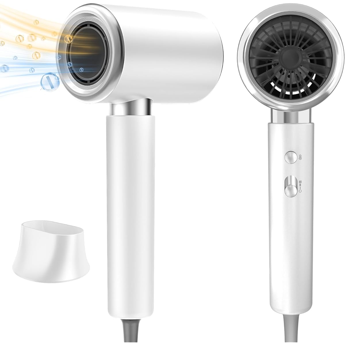 Dryer, Quick Drying, Large Airflow, Hair Dryer, Negative Ions, Small, Ultra Lightweight, Cold and Hot Air Switching, Silent, 3 Operating Modes, Suitable Temperature Hair Care, Nozzle, Compact, Easy to