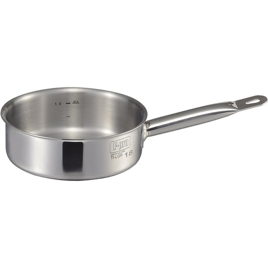 MTI IH F-PRO Shallow one-handed pot without lid with scale 26cm