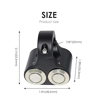 7/8 inch Curry Bai Handle Bar Control Switch -on Switch with Blue LED Light