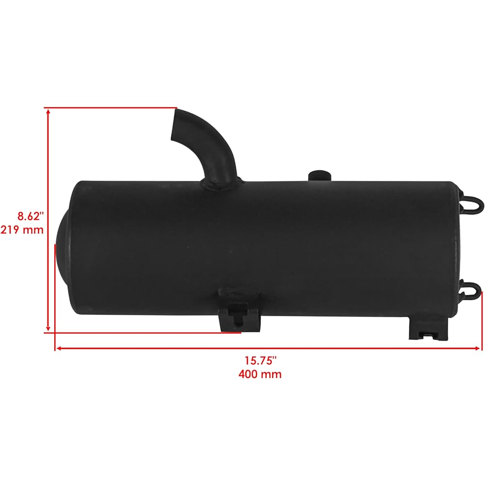 Caltric Black Exhaust Muffler Silencer Polaris Sportsman 500 4X4 HO 2001-2013