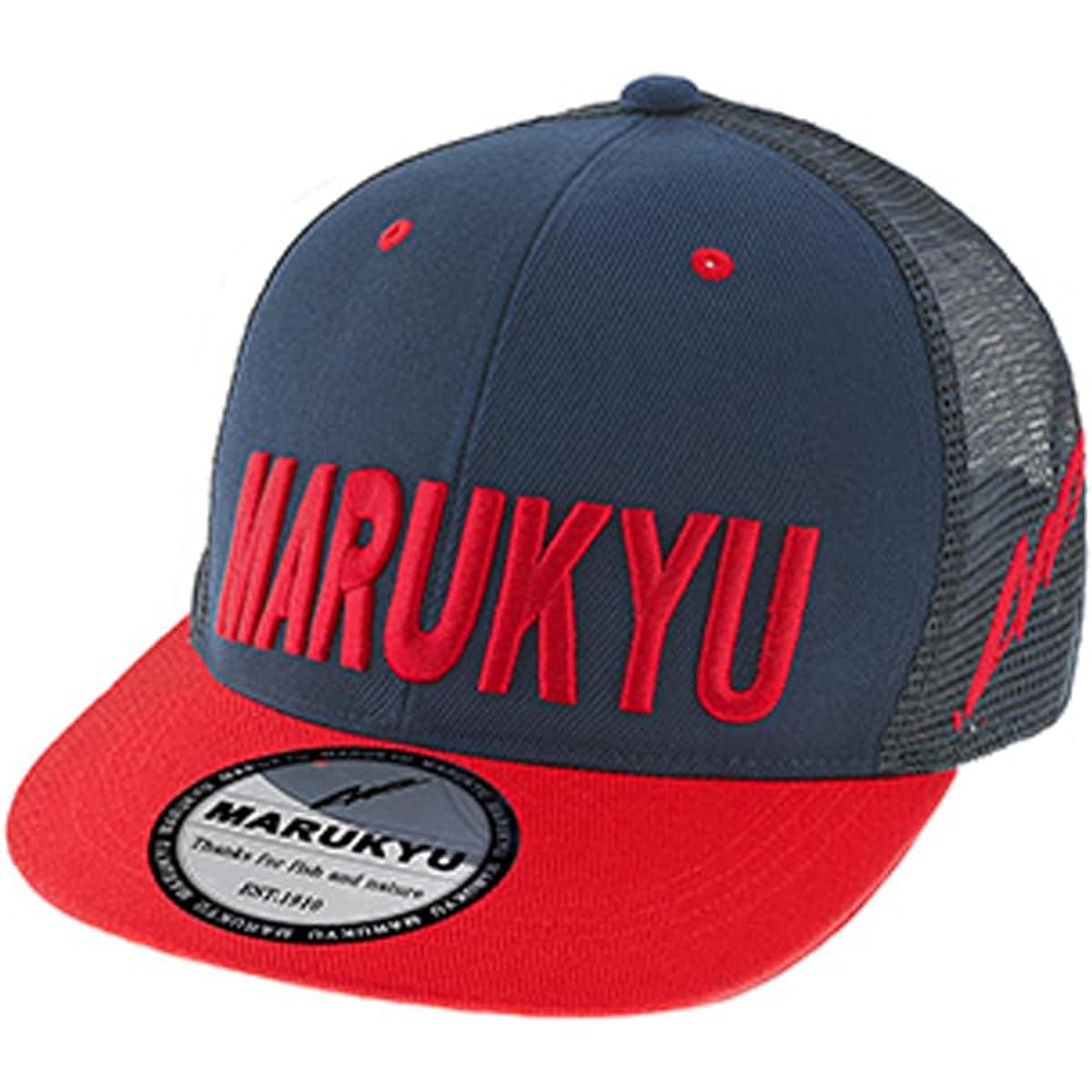 Marukyu Marukyu Flat Visor Mesh Cap 01 Navy/Red