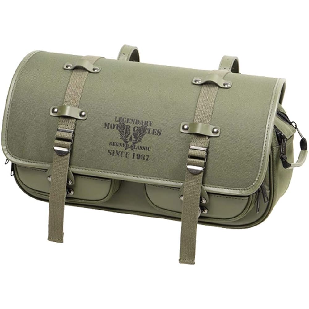 DEGNER Military Taste Muffler Side Compatible Textile Saddle Bag/MILITARY TASTE TEXTILE SADDLEBAG Khaki NB-183