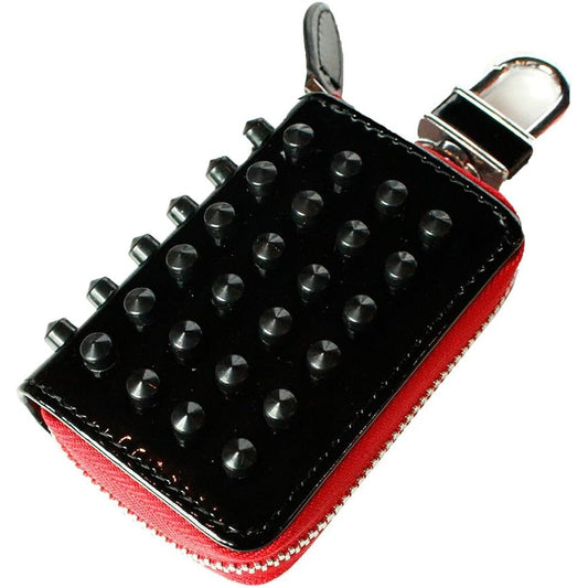 [AWESOME] Smart Key Case Spike Stud Series Black x Red ASK-SS001