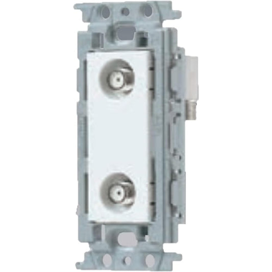 Panasonic Cosmo Series Wide 21 Recessed High Shield TV Outlet for 2 Terminal Terminal White WTF4475W