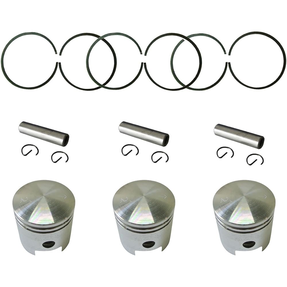 3 sets piston kit 49cc 66cc 80cc 2 stroke engine electric bicycle