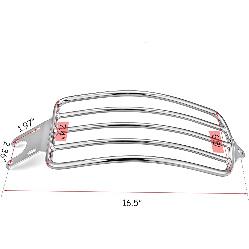 Mofun chrome one-up solo sheet luggage rack 2015-2023 Indians Cout Scout Six Tea