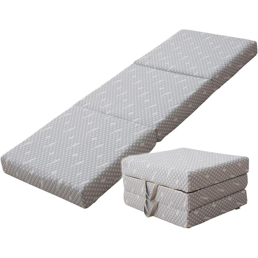 Emur sleeping mat, long cushion, L size, compact mattress, high resilience, tri-fold, nap mat, sleeping in the car