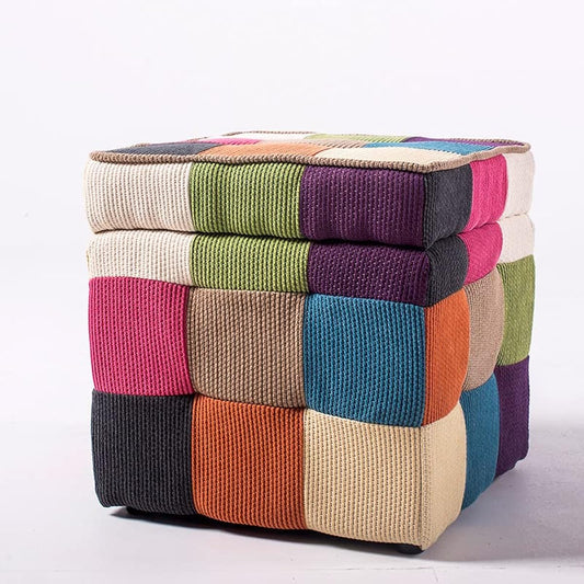 TOURSE Storage Bench Colorful Box Storage Stool Bench Ottoman Storage Box Load Capacity 120kg (Single Seat)