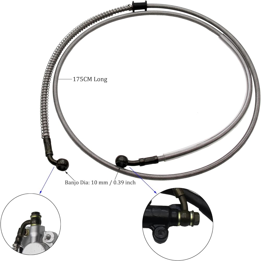 175cm hydraulic brake oil line pipeline ATV quad go cable scable cable hose 10mm