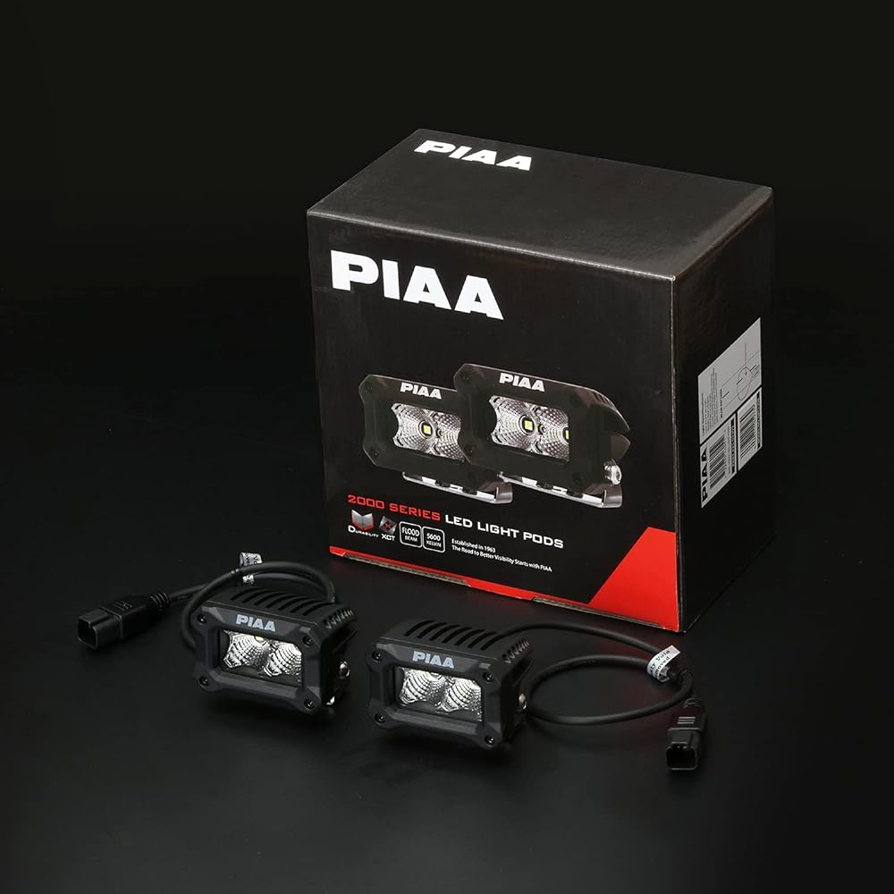 PIAA Retrofit Lamp LED Wide Angle DRIVING Light Distribution 5600K [QUAD EDGE LED CUBE LIGHTS] 2 pieces 12V/24W IPX7 compatible ECE standard compliant DKQE39E