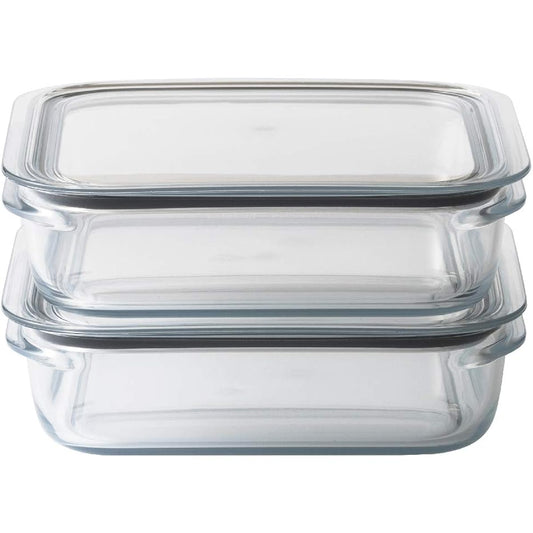 Like-it Kitchen Storage Plastic Airtight Storage Container L Clear Set of 2 200ml_2P FC-032 Can be frozen, Dishwasher safe, TPX container, Microwave safe, Ultra lightweight