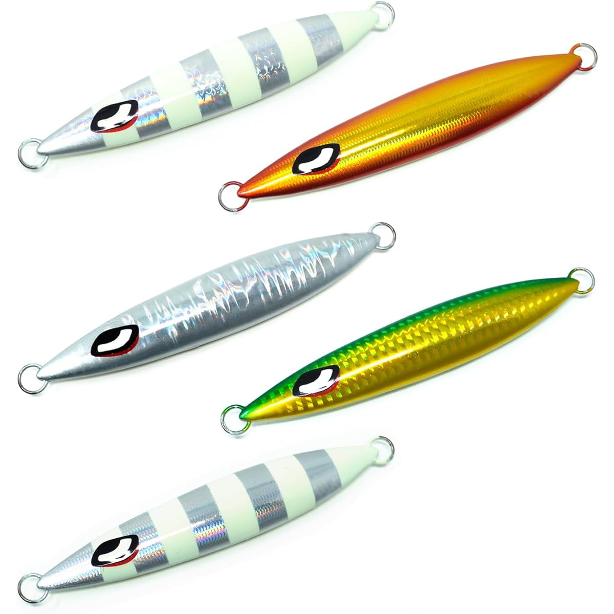 Reef Slow Fall Type C Metal Jig 80g 100g 120g 150g 200g 250g 300g Lure Jig Jigging Sinker Fishing Gear Slow Jigging Amberjack Grouper Que Root Fish Rockfish BAKSTORM 5 Color Set