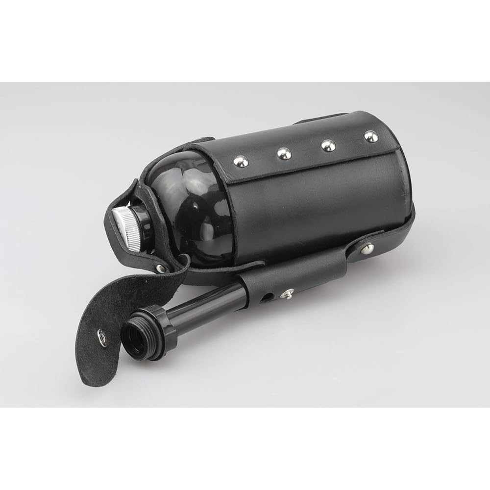 Kijima Motorcycle Gasoline Can Gasoline Bottle with Holder B09 Black Leather 900cc W90 x D90 x H198mm HD-04166