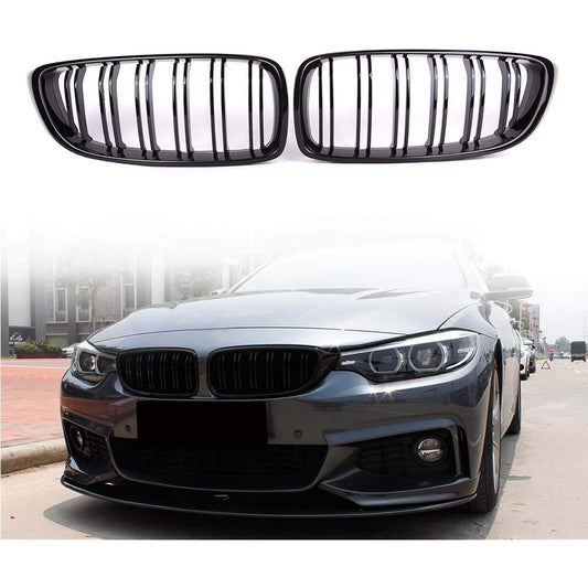 Zealhot Front Grille Kidney Grill Slom Garnish Rack for BMW 4 Series F32 F33 F36 F80 F82 F83 BMW Left and Right Set (2013-2020)
