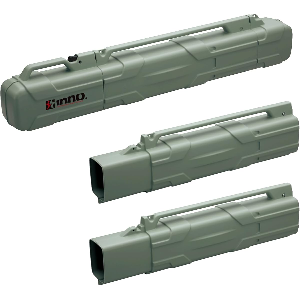 Carmate INNO Hard Rod Case [217cm 7ft 1 Piece Storage Size] Fishing Rod Case & Add-on Case 2 Pieces (IF45SG IF46SG x 2) Set