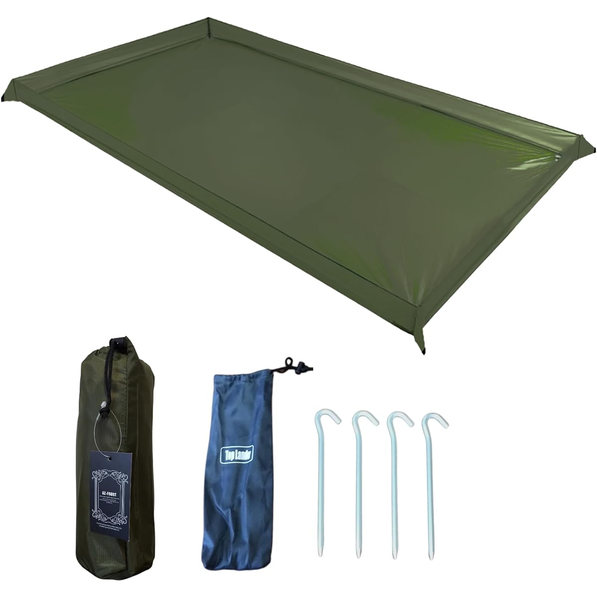 AZ-FRONT Stand-up waterproof ground sheet Bathtub type ground sheet Camping sheet Rain protection