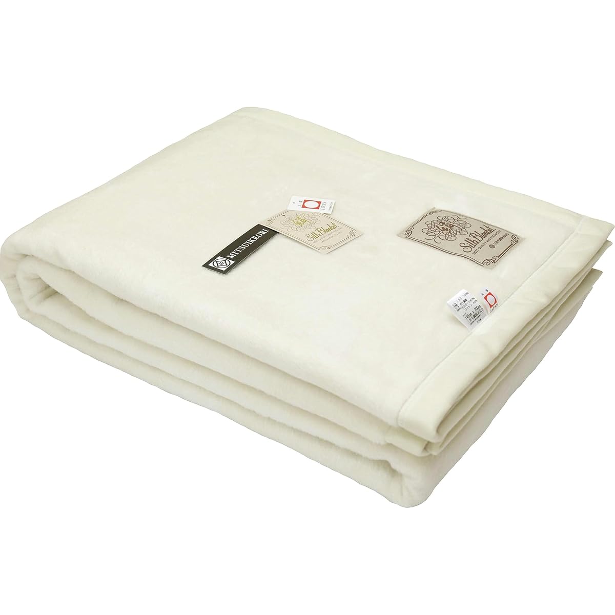 Mitsui Keori Washable Homemade Silk Blanket Single 140x200cm Made in Japan ST2218 Natural White
