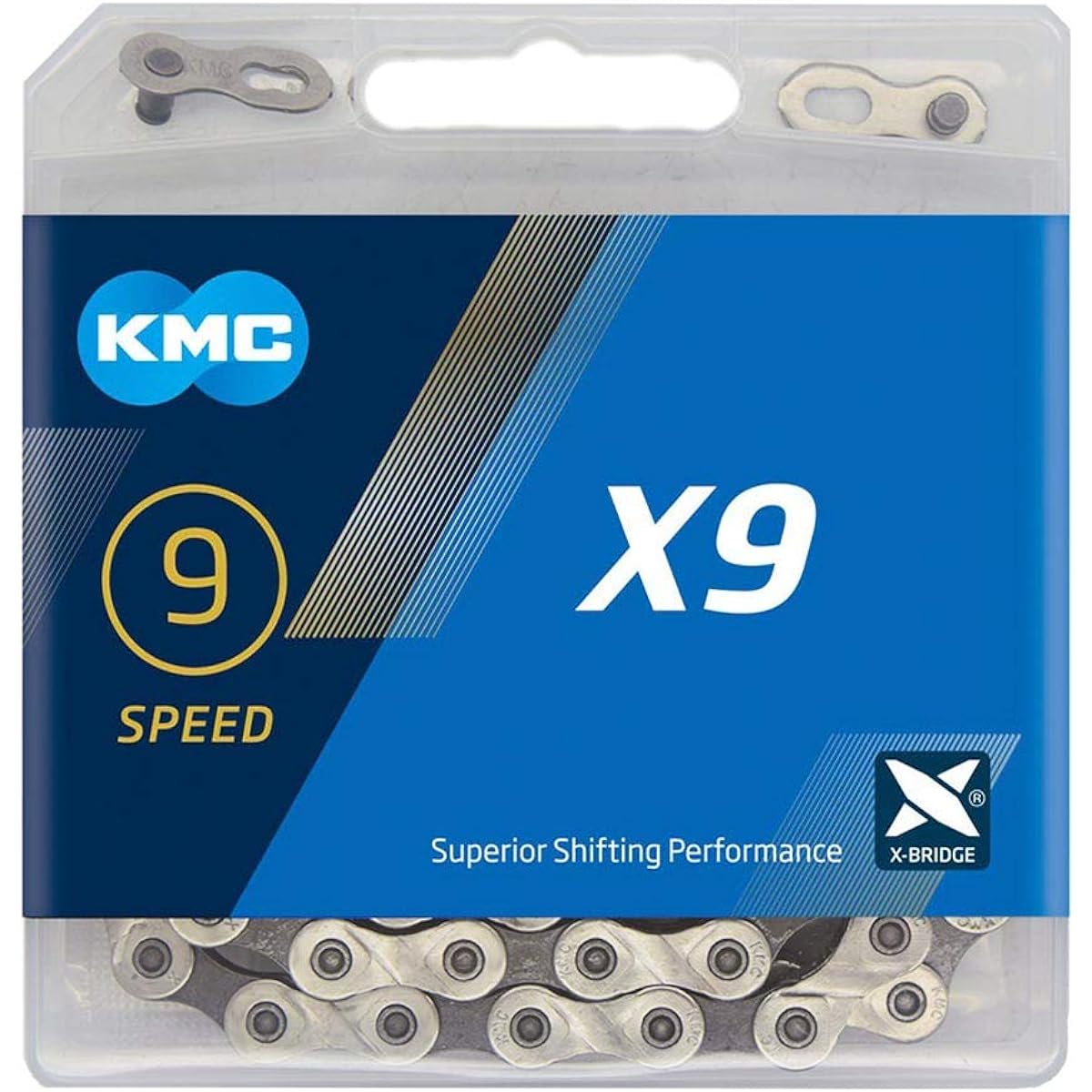 KMC Uni X9 9 Speed Chain Silver/Gray 122 Links