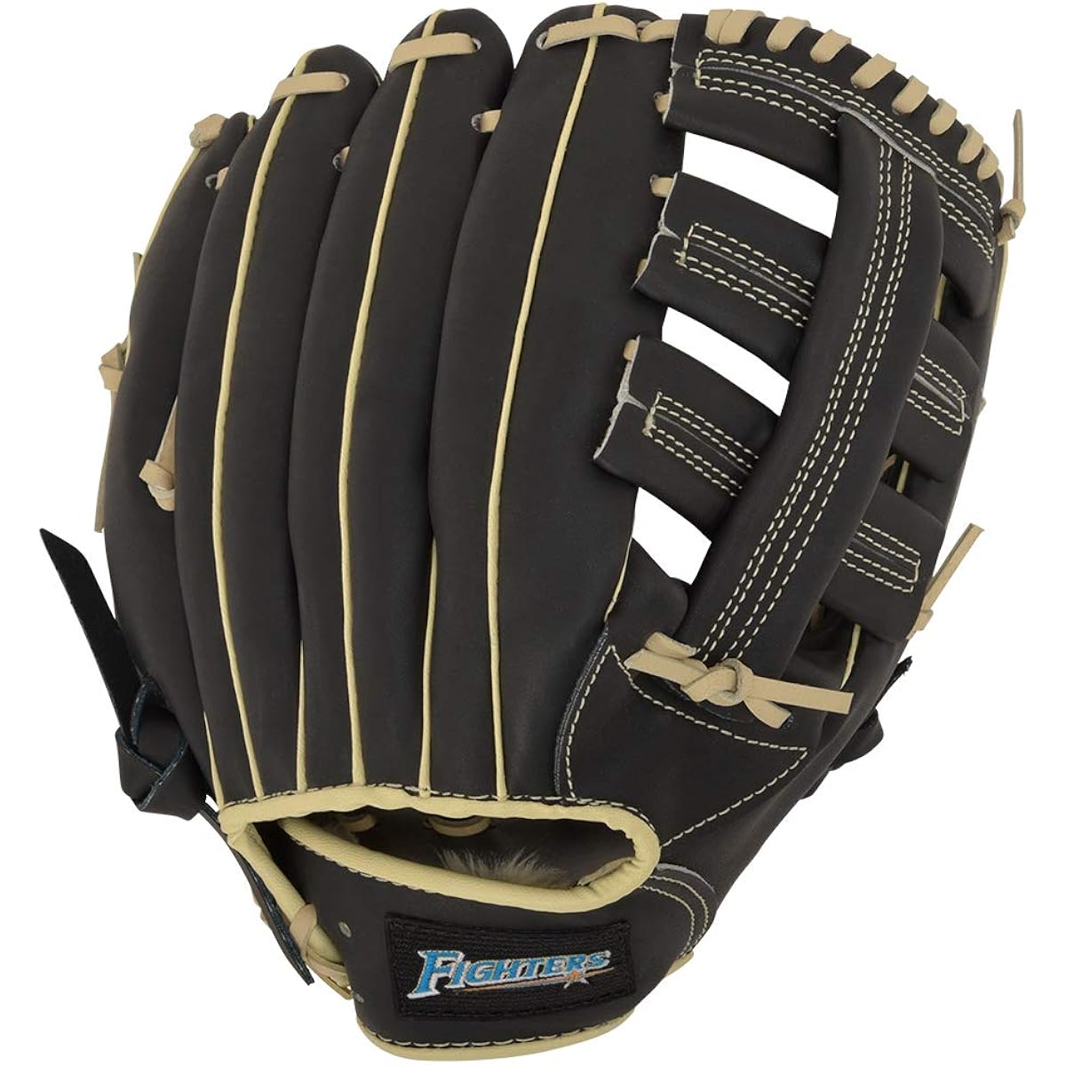 Fighters x GP Baseball Glove Softball General All Round 12 Inch Black/Gold Right Throw/Left Throw