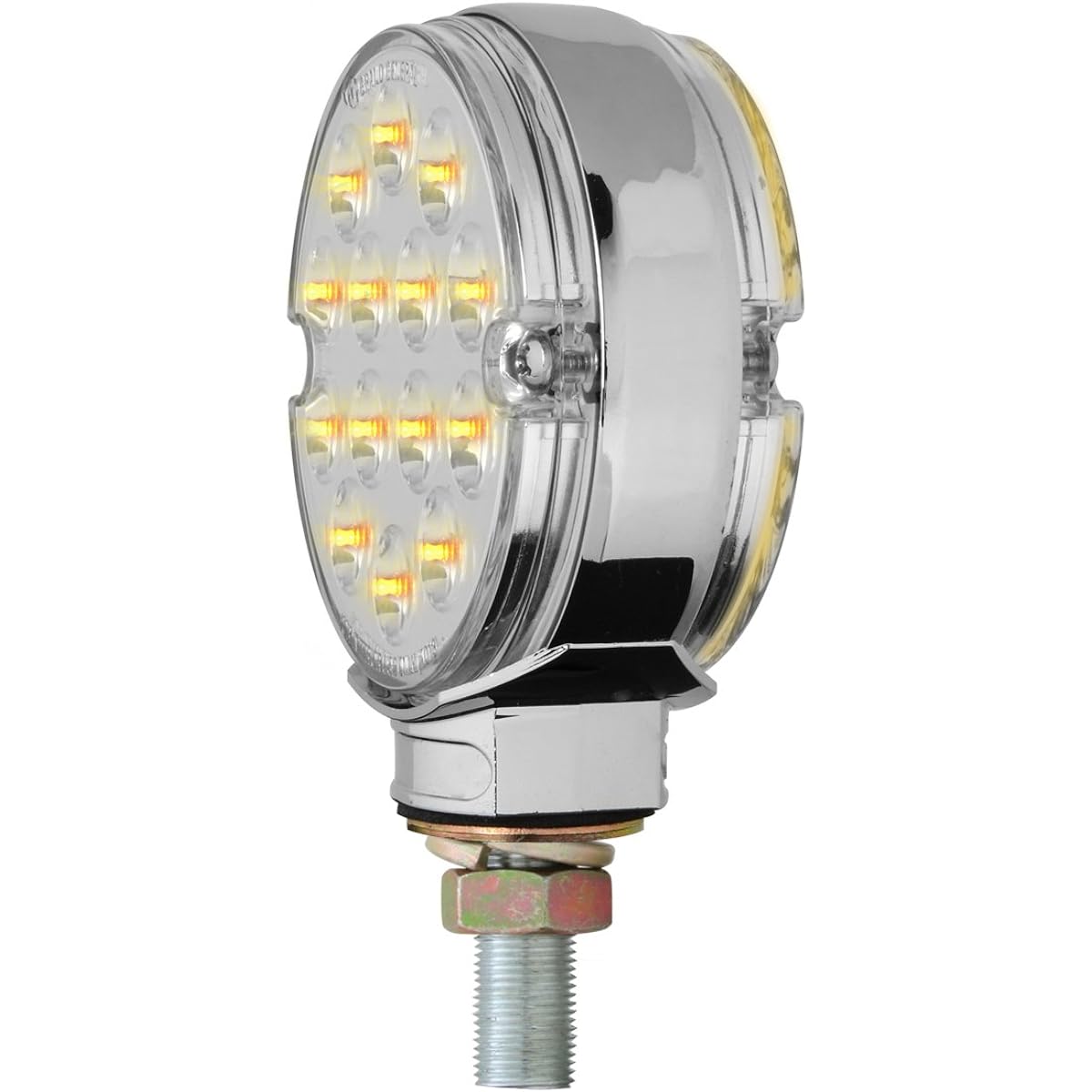 GG GRAND GENERAL 75193 Amber/Amber 3 inch Pearl Double -sided 14 LED Light Clear Lens