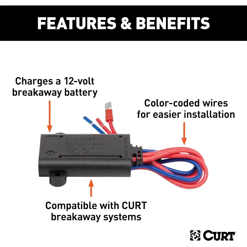 Curt 52025 Breakaway battery charger